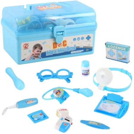Zestaw lekarski ze światłem w kuferku - Trifox