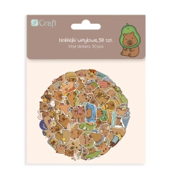 Naklejki winylowe Kapibara 50szt - Dalprint
