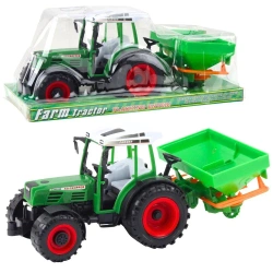 Traktor rolniczy z siewnikiem zielony - Leantoys
