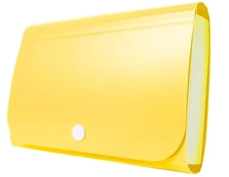 Mini organizer harmonijkowy PP zatrzask żółty - Tetis