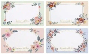 Etykieta samoprzylepna kwiatowe 250szt - Titanum