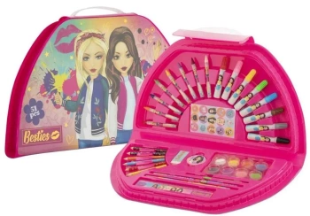 Zestaw do kolorowania półokrągła walizka - Grafix