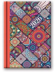 Kalendarz 2026 B6 dzienny Soft Etno - Lucrum