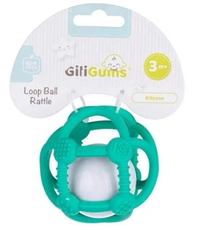 Piłka grzechotka zielona - Giligums