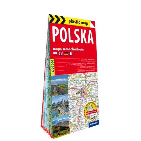 Polska mapa samochodowa 1:700 000 foliowana 2026 - Opracowanie zbiorowe