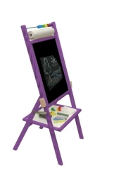 Tablica obrotowa kredowa z rolką papieru fioletowa - 3toysm
