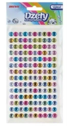 Dżety samoprzylepne multicolor 160szt - Brewis