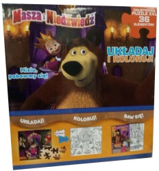 Masza i niedźwiedź. Układaj i koloruj. Misiu... - praca zbiorowa