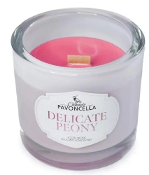 Świeczka sojowa Delicate Peony biała 170g - Pavoncella