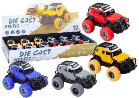 Auto terenowe 1:32 metal gumowe koła napęd MIX - Leantoys