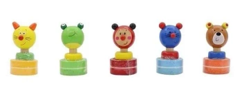 Drewniany stempelek z tuszem mix - Artyk