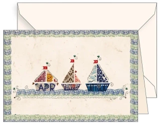 Karnet B6 + koperta 5923 Łódki - Tassotti