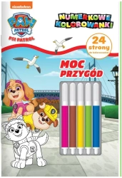 Psi Patrol. Numerkowe kolorowanki cz.8 Moc przygód - praca zbiorowa