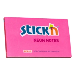 Notes samoprzylepny 127x76mm ciemnoróżowy neon 100 kartek - STICKN