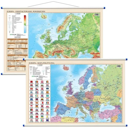 Mapa ścienna - polityczno-fiz. 1:12 000 000 Europa - praca zbiorowa