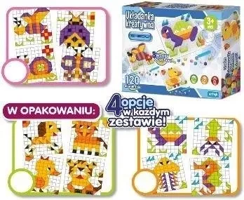 Układanka kreatywna E-Edu 120el mix - Artyk