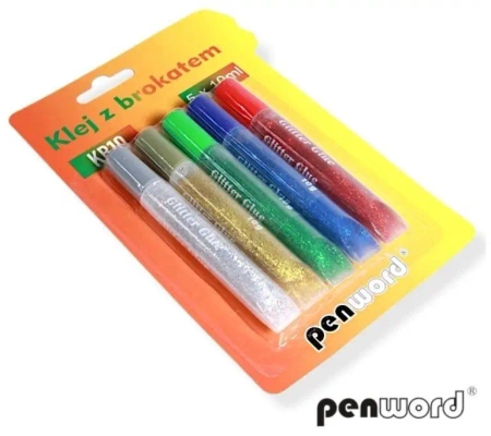 Klej z brokatem 5 kolorów 10ml - Penword