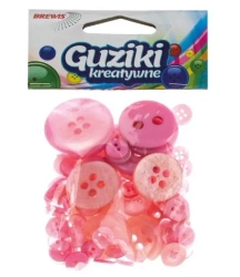 Guziki kreatywne różowe 40g - Brewis