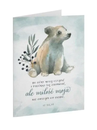 Kartka składana - Bo góry Miś - Szaron