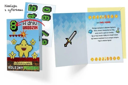 Karnet. Urodziny dziecięce (wymienne cyferki, level) DKP-051 - Passion Cards