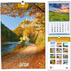 Kalendarz 2026 B3 7 planszowy Polskie Krajobrazy - EV-Corp