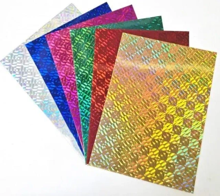 Karton holograficzny Pixel A4 6 arkuszy wycinanki - Fresh