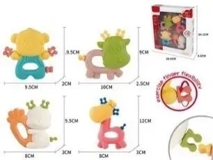Grzechotka zwierzątko 4szt - Madej