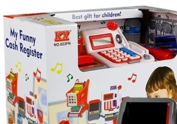 Zestaw sklepowy kasa wózek - Leantoys