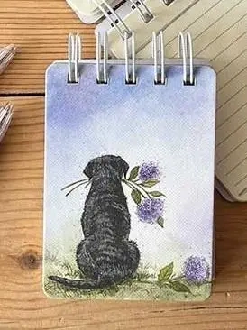 Kołonotes A7 SSN39 Labrador z kwiatami - Alex Clark