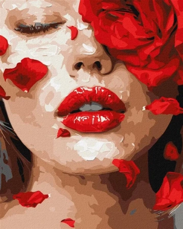 Malowanie po numerach - Płatki róż 40x50cm - Ideyka