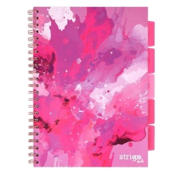 Kołozeszyt Pads A4/100K kratka Fusion różowy - Strigo