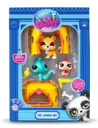 Littlest Pet Shop Zestaw Dżungla 3 figurki LPS00515 - TM TOYS