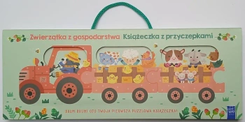 Książeczka z przyczepkami. Zwierzątka z... - praca zbiorowa