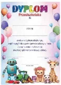 Dyplom A4 Przedszkolala zabawki - Henry