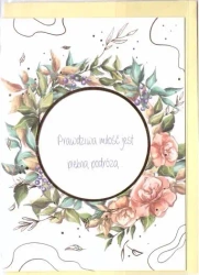 Karnet B6 Ślub cytat - Róża - Henry