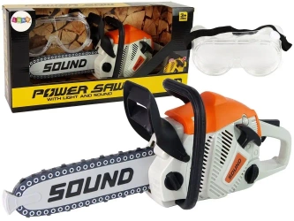 Piła łańcuchowa spalinowa + okulary ochronne - Leantoys
