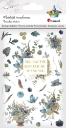 Naklejki transferowe Kwiaty niebieskie 2 plansze - Titanum