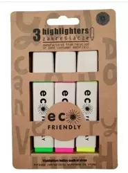 Ekologiczne zakreślacze korpus ze słomy 3 kolory - Ziemia Obiecana