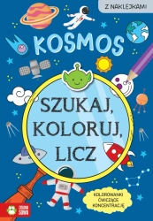 Szukaj, koloruj i licz. Kosmos - Sylwia Czarnecka