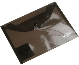 Teczka kopertowa A5 transparentna dymna - Titanum