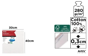 Tablica malarska 30x40x0,3cm 280G/m2 - Artix