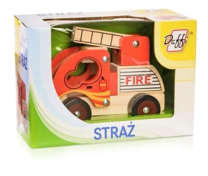 Drewniane auto - straż pożarna - Daffi