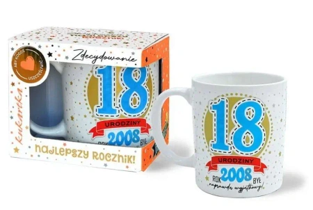 Kubek Premium Urodziny 18 - Kukartka