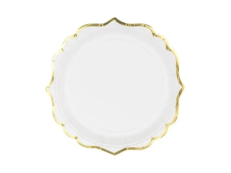 Talerzyki białe 18,5 cm 6szt - PartyDeco
