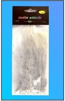 Piórka miękkie jasnoszare 15szt - Galeria Hobby