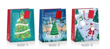 Torba prezentowa Boże Narodzenie 26x12x32cm MIX - Pan Dragon