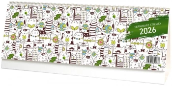 Terminarz 2026 biurkowy stojący koty - Wokół Nas