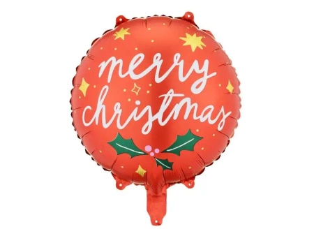Balon foliowy Merry Christmas 45cm MIX - PartyDeco