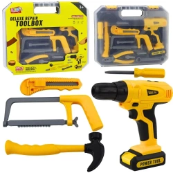 Wiertarko-wkrętarka w walizce światło dźwięk - Leantoys