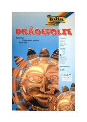 Folia metaliczna 18,5x29cm złota 3 arkusze - Galeria Hobby